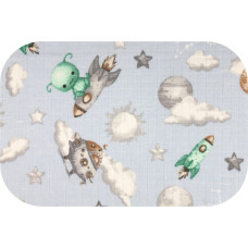 Ega Kids Diaper - 30299 - TETRA PRINT - EGA - ALIEN - BLUE - size 70x80 cm