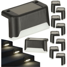 Lauko saulės LED laiptų šviestuvai su sutemų jutikliu – 8 vnt.