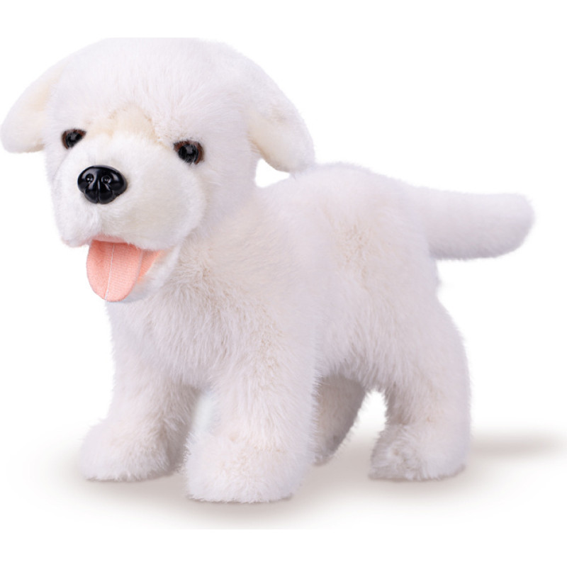 HIPO pliušinis žaislas – 04569 – šuo – labradoras – baltas – dydis: 23 cm