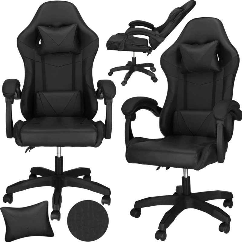 Springos HF0035 biuro kėdė, juoda, ekooda