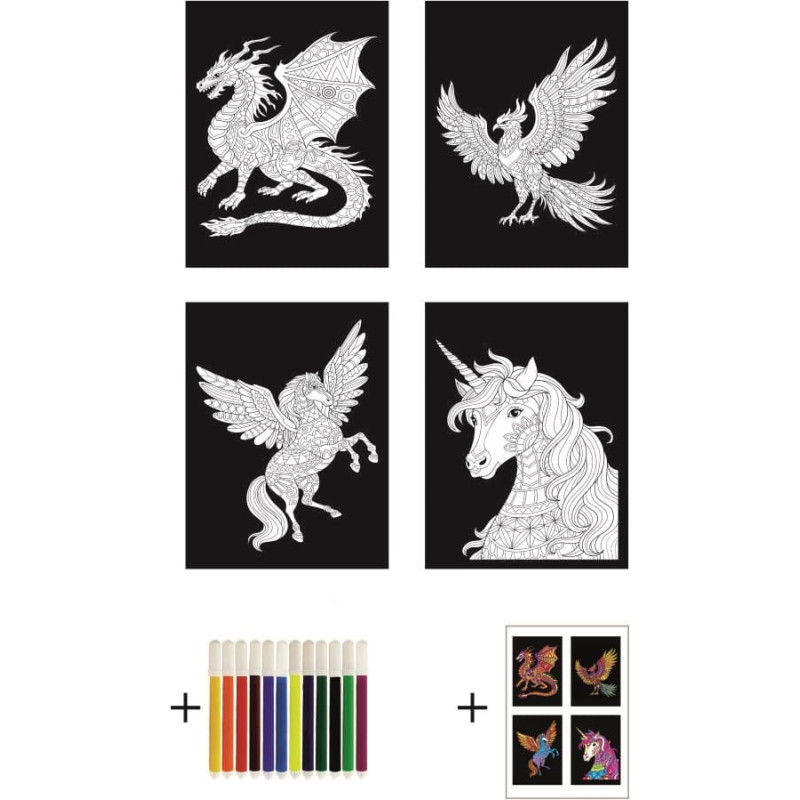 Joonistuskomplekt Fantaasia, 4 postrit