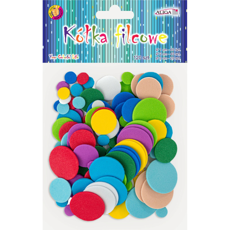 NAKLEJKI PIANKOWE KÓŁKA 120 SZTUK