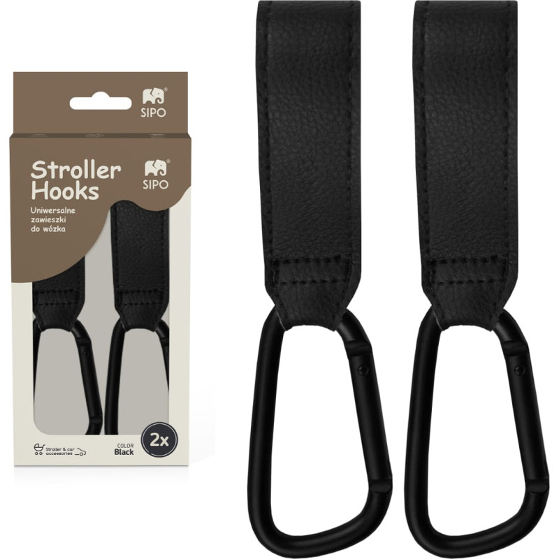 SIPO stroller hooks 2 pcs black SCA-12