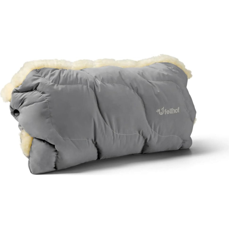 Fellhof Roku mufe ratiem Fellhof Winterberg Lambskin Hand Muff for Prams Grey