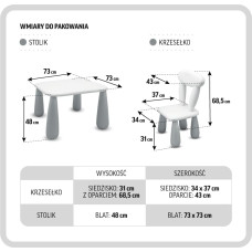 Maltex SET LUNA TOWN Stolik dla dzieci + krzesełko biały/niebieski