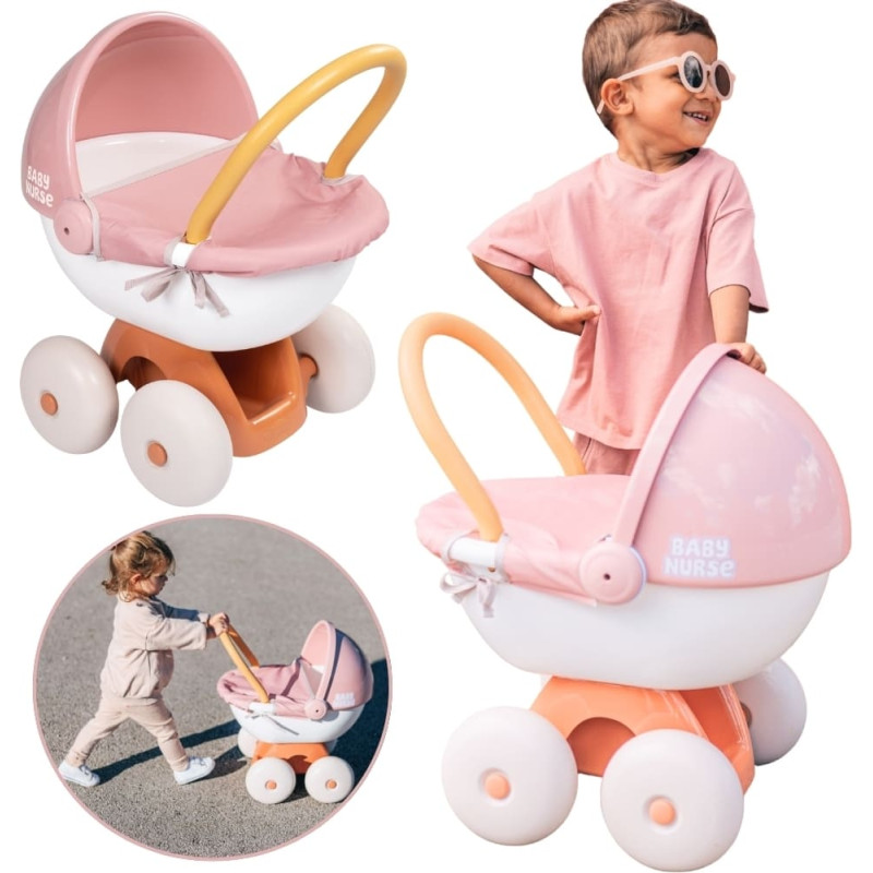 Smoby Baby Nurse W&oacute;zek Głęboki z Plastikowym Daszkiem
