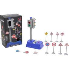 Valgusfoor valgusega + liiklusmärgid