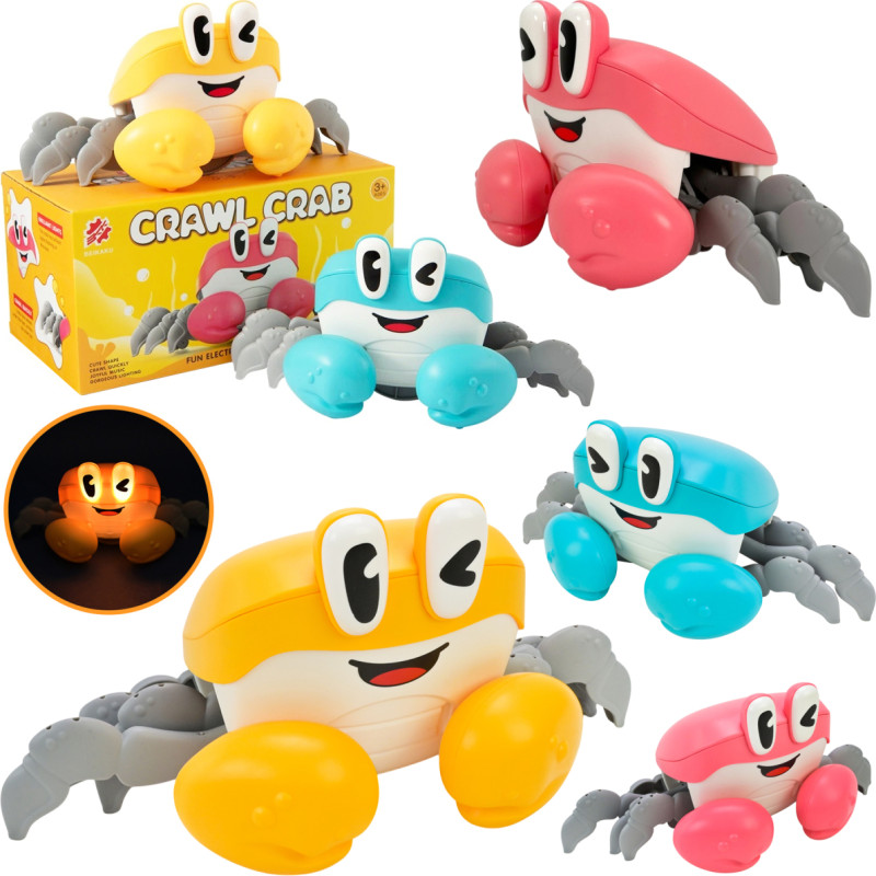 KRAB ŚWIECĄCY NA BATERIE 3 KOLORY