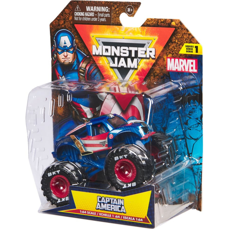 Monster Jam 1:64 bezceļu transportlīdzeklis Marvel, dažādi, 6069960