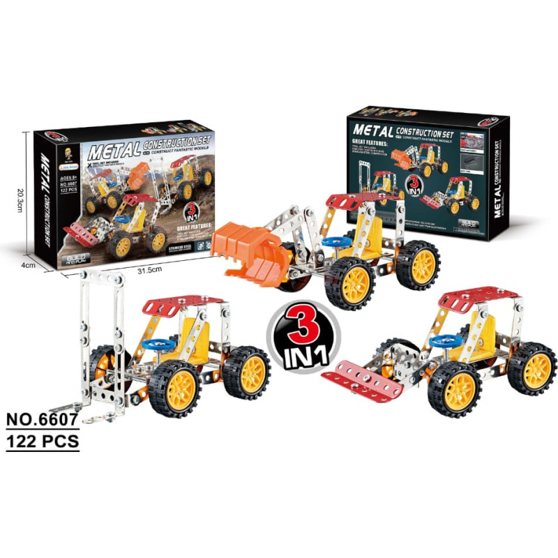 Rising Metal construction set 3in1, 122 pcs
