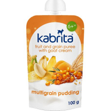 Kabrita Fruit and cereal puree with goat milk cream "Multi-grain pudding" for babies from 6 months, 100g