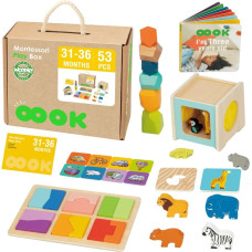 Woopie GREEN Box Pudełko XXL Montessori Edukacyjne 7w1 Sensoryczne 31-36 Mies. FSC