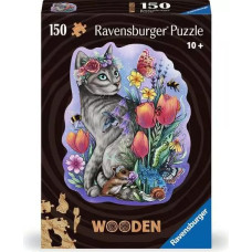 Ravensburger medinė dėlionė Lovely Cat, 150pcs 10+