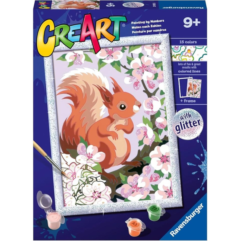 Ravensburger Paint by numbers Glitter 18x24 cm Squirrel