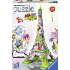 Ravensburger 3D Puzzle Eiffel Tower Pop Art Edition, 216 pcs, 12+