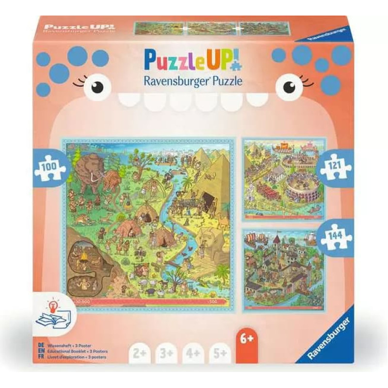 Ravensburger Puzzle UP History &ndash; 100 + 121 + 144 6+
