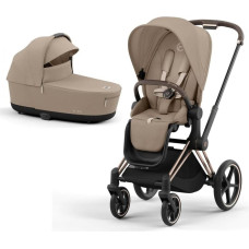 Cybex Rati Cybex Priam V4 2in1, Cozy Beige Rose Gold Frame
