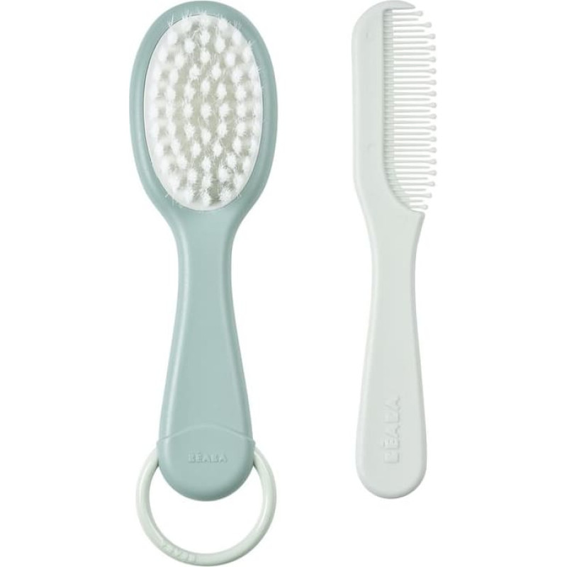 Beaba / Red Castle Bērnu ķemmīte un matu suka Beaba 2in1 Bruch and Comb Green Blue