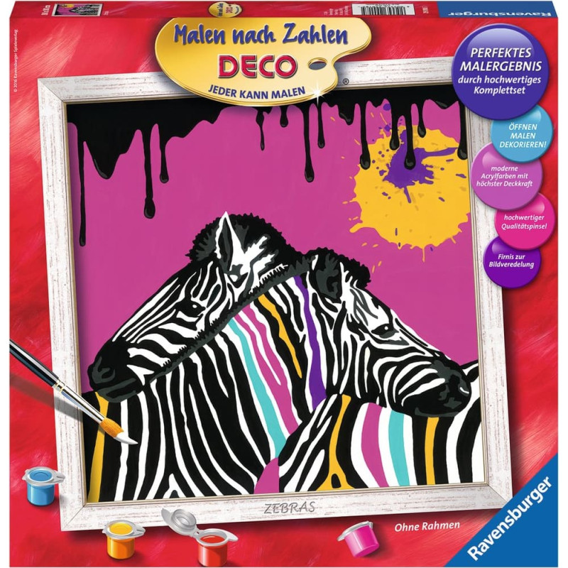 Ravensburger Paint by Numbers &ndash; Zebras