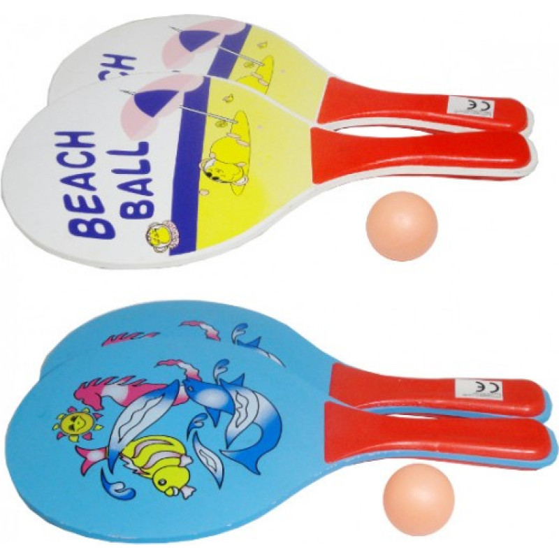 Swede Raketes ar bumbiņu BEACH BALL Q6395