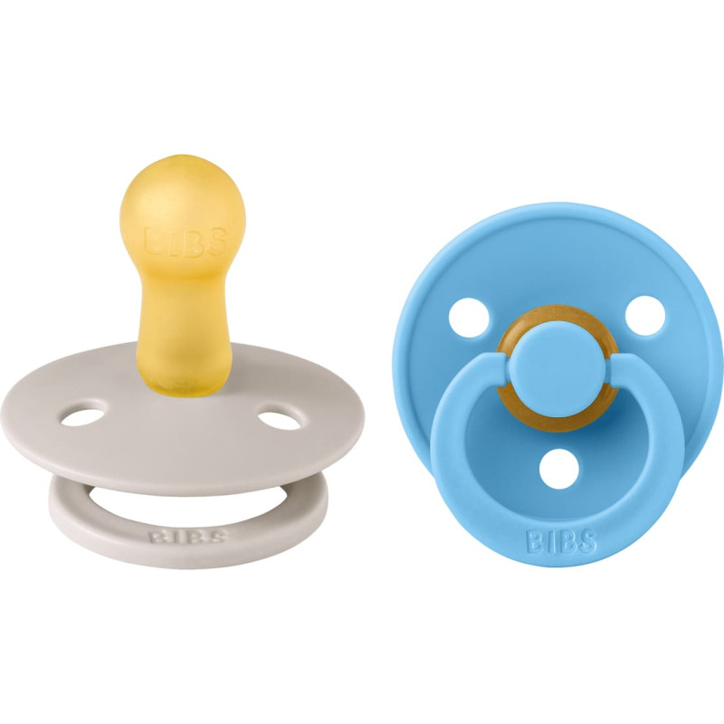 Bibs Colour Round pacifiers Mushroom/Breeze 6-18m 2pcs