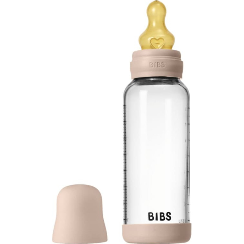 Bibs Glass Baby Bottle 240ml Blush