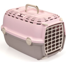 Stefanplast Transportē&scaron;anas būris Horizon 1 ar plastmasas durvīm 48x32x30cm rozā/pelēks