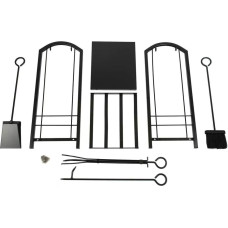 Metalinis malkų stovas židiniui