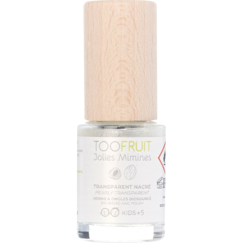 Toofruit Jolies Mimines natural white coconut-scented nail polish for children, 10 ml