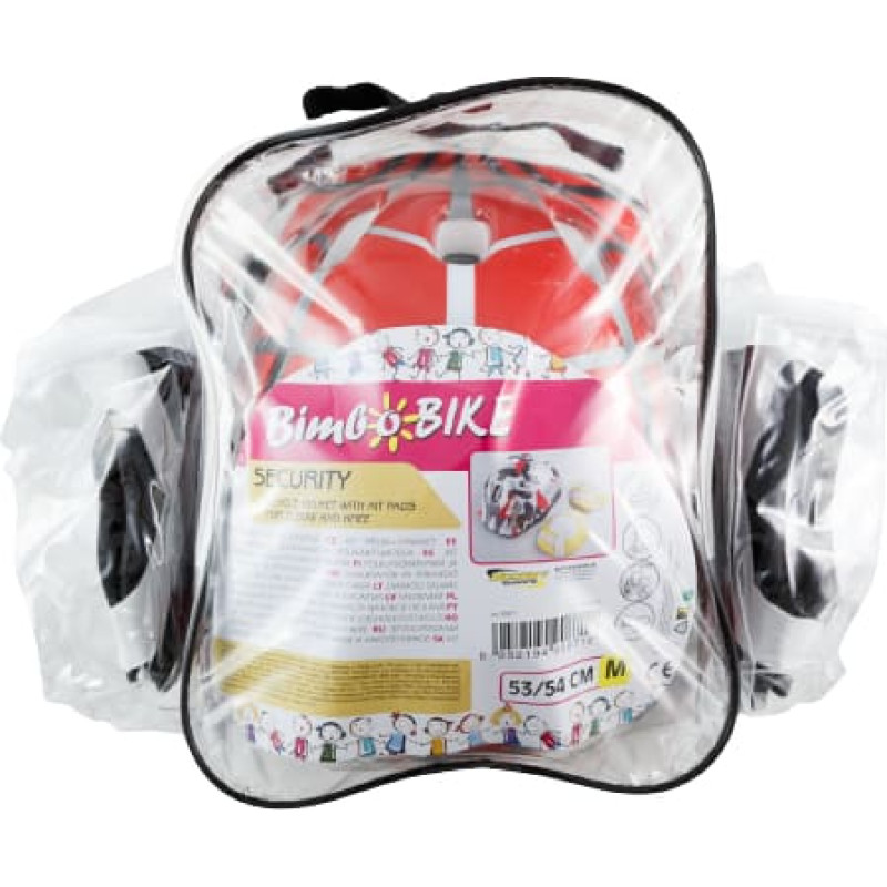 Bimbo Bike Rinkinys vaikams: dviračio &scaron;almas, kelių ir alkūnių apsaugos, dydis M, voro motyvas