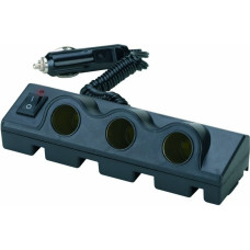 Bottari Trigubas lizdas su i&scaron;traukiamu laidu ir įjungimo/i&scaron;jungimo jungikliu 12V/24V &bdquo;TRIPLE&ldquo;