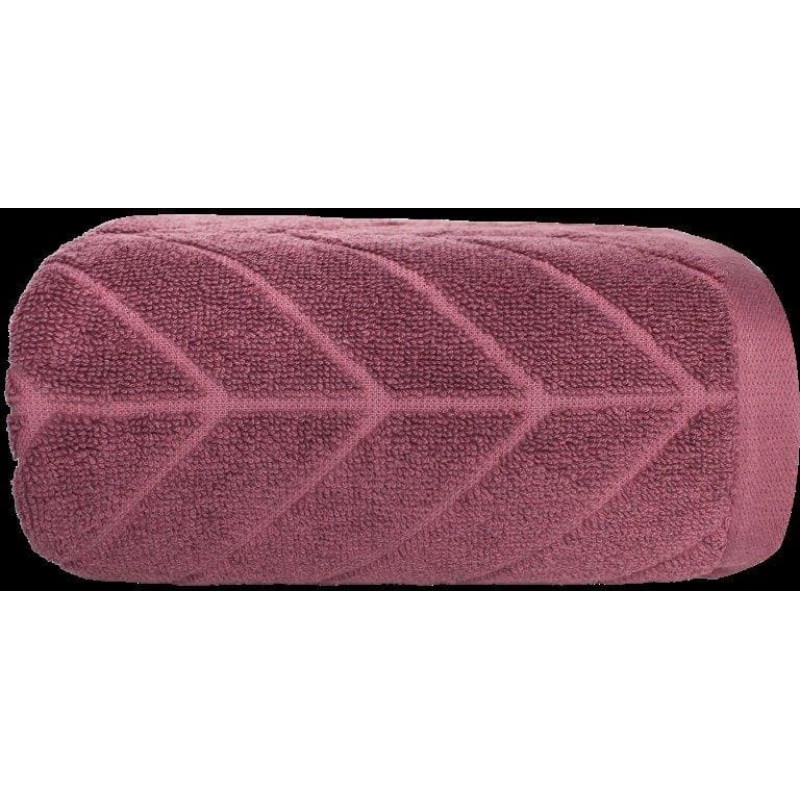 RĘCZNIK CHEVRON 50X90 BRUDNY RÓŻ BAW. 500G.