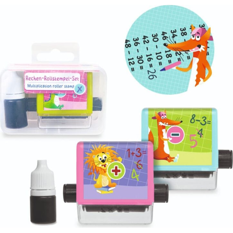 Trendhaus Ridenamas matematikos užduočių antspaudas (1 rinkinys, 3 dizainai)