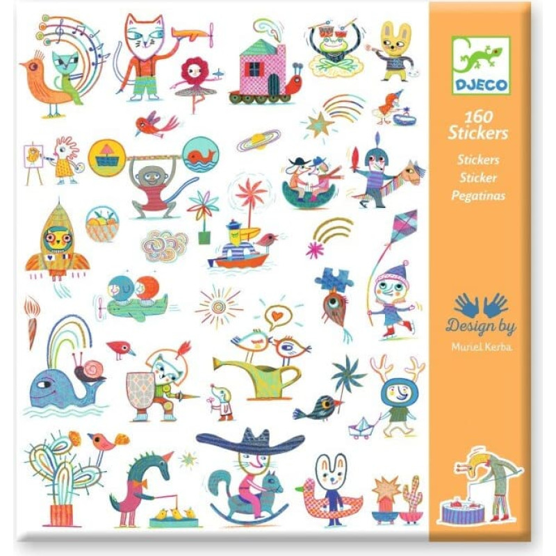Djeco Lipdukai - 160 lipdukų - Djeco veikėjai