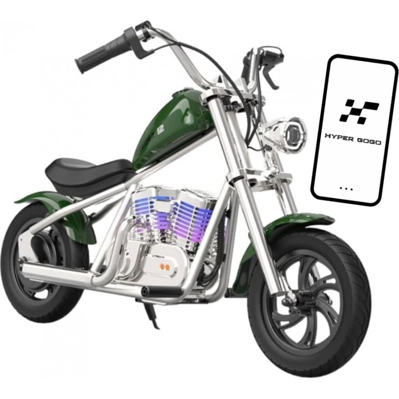 Hyper Gogo C12 ELECTRIC MOTORCYCLE APP GREEN