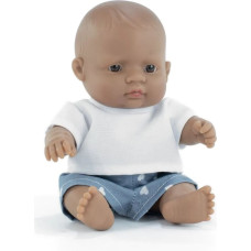 Miniland MF&M BABY DOLL BROWN HAIR GIRL 38CM