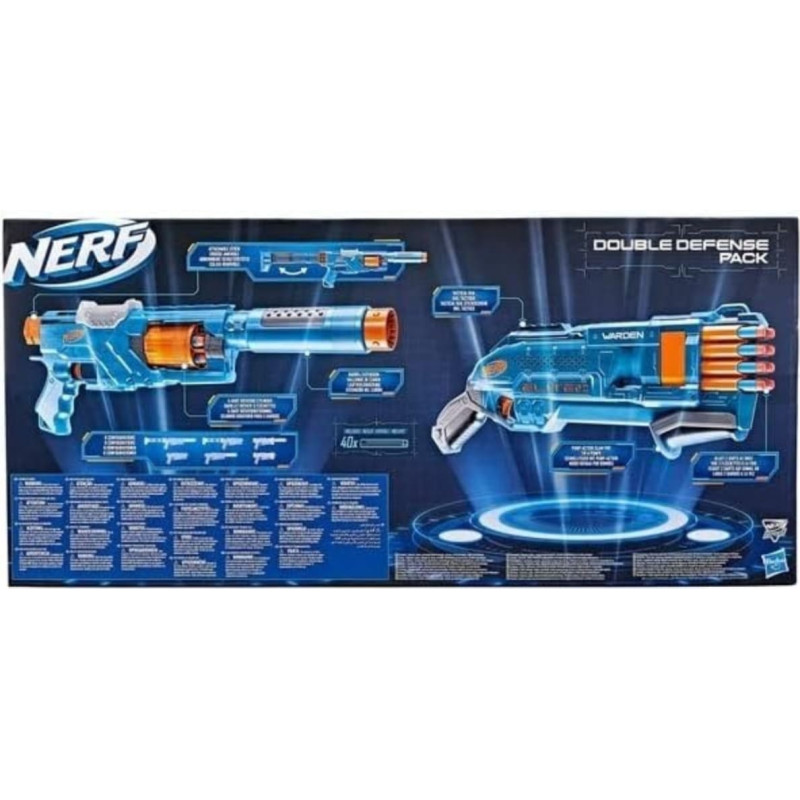 MIX Hasbro F5033 Pistolet Nerf Elite Double Defense Pack