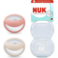 NUK 10175339 Perfect Match dummies SI1 BEIGE/RED 2 pcs.