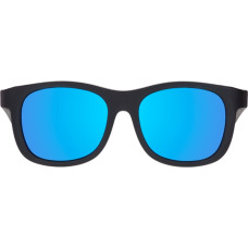 Babiators Polarised Navigator &ldquo;Jet Black&rdquo; sunglasses with mirrored lenses, 3&ndash;5 years