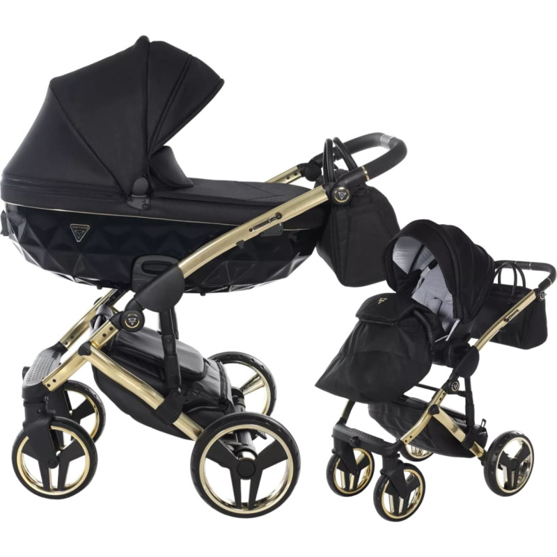 Junama Universal stroller 2 in 1 Diamond S-Line v3 -02black/gold