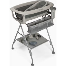 Twistshake Luxury Bath Kit - sulankstoma kūdikio vonelė su vonelės stovu v2, Faded Grey 79263