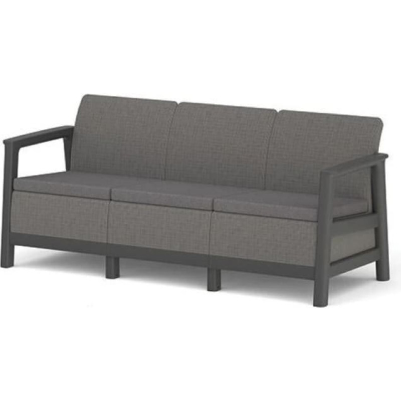 Keter Scandi Linea trivietė sodo sofa, pilka