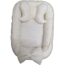 Duet Baby Cocoon - 774 - with pillow - COTTON with BOW - ECRU