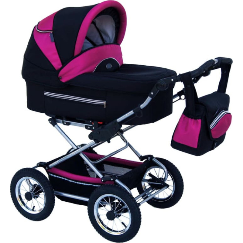 Baby Fashion FANARI Universal stroller 3in1, 104 Black+grape
