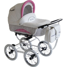 Baby Fashion SCARLETT Universal stroller 3in1, BW-2 White-Pink