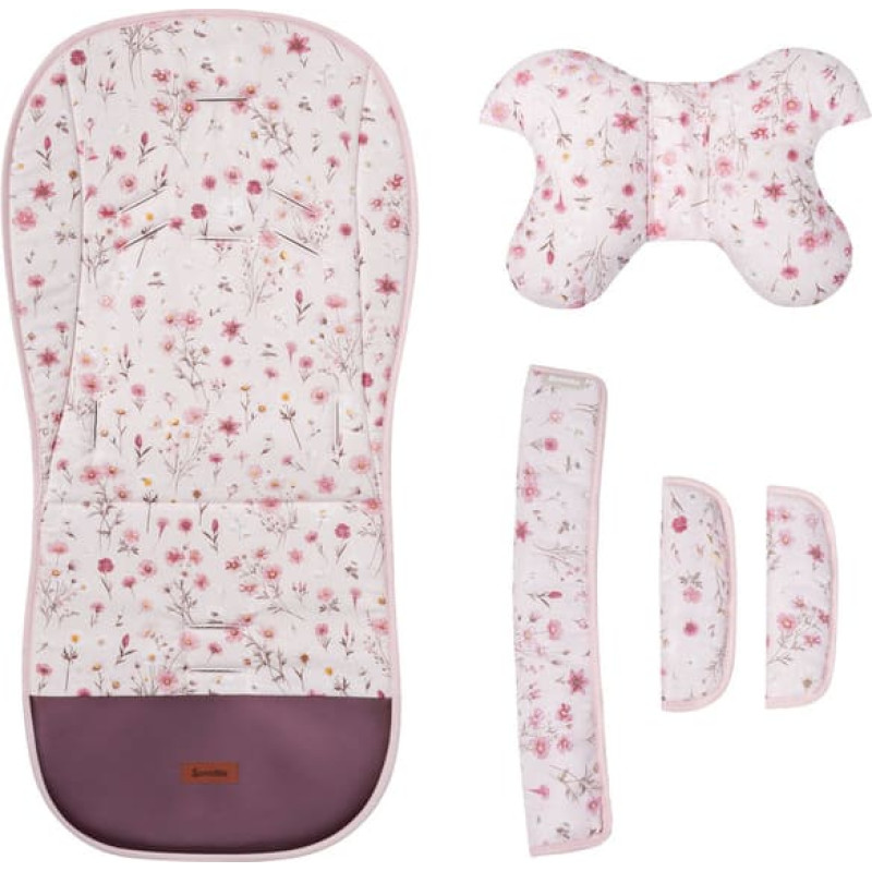 Sensillo STROLLER INSERT DELUXE VELVET BLOOM PINK