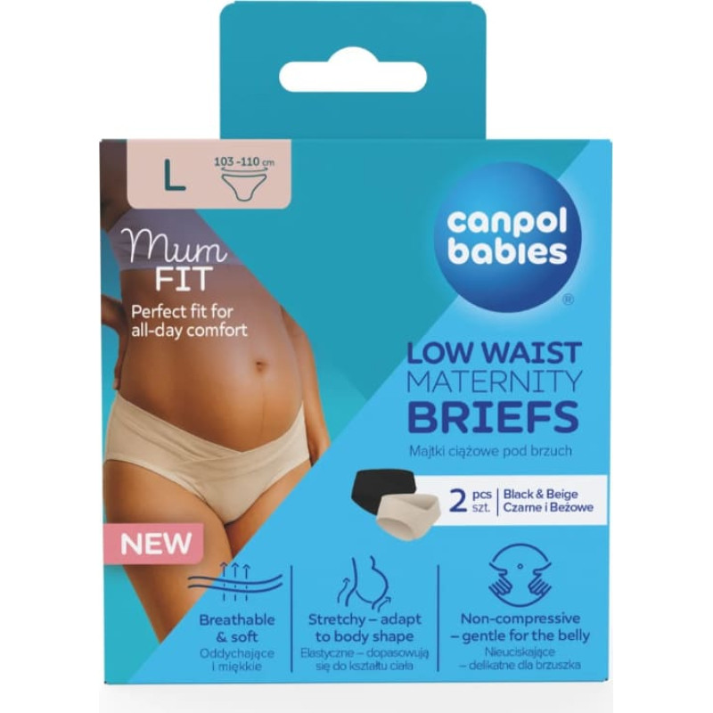 Canpol 78/019 Mum fit majtki ciążowe pod brzuch rozmiar L 2 szt.