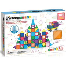 Picasso Tiles Magnētiskais konstruktors 101 detaļa, PC101