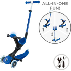 Globber skrejritenis Go Up Deluxe Lights, tum&scaron;i zils, 748-600