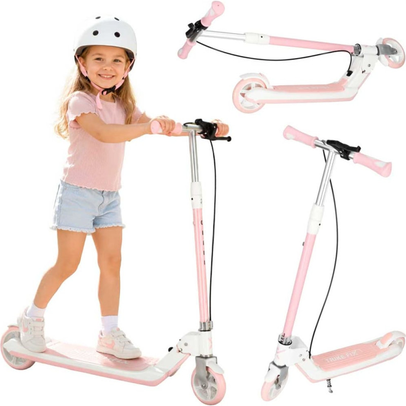 Hulajnoga dla dzieci TRIKE FIX dwukołowa LED składana podwójne hamulce różowa